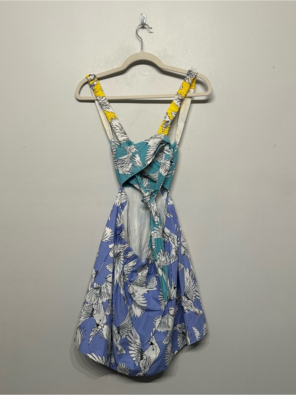 Maeve Anthropologie Printed Tie Back Mini Dress 4P - Picture 5 of 9
